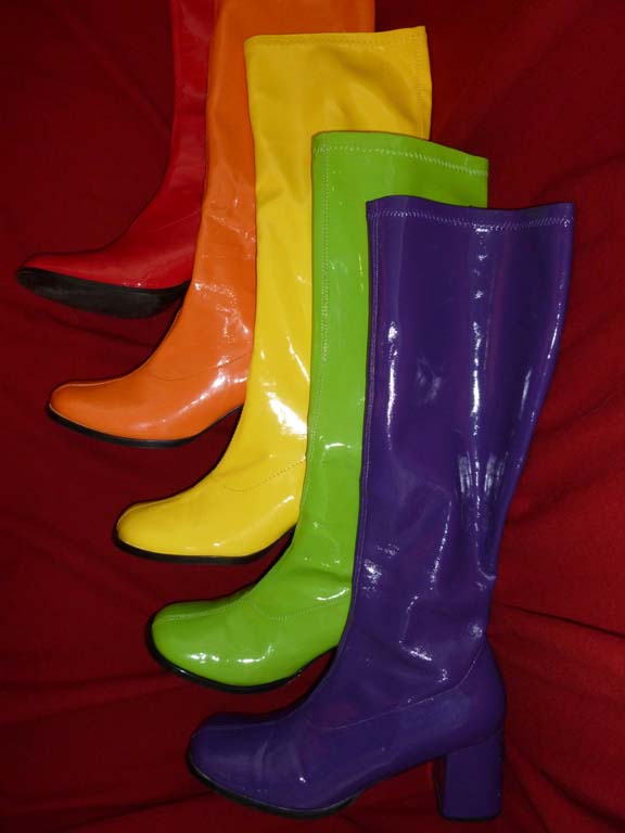 Orange gogo boots best sale